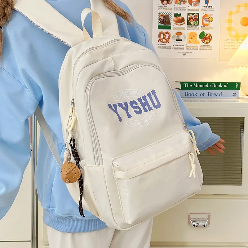 Yalu Pu Backpack Unisex White/Black/Pink/Red/Blue-1