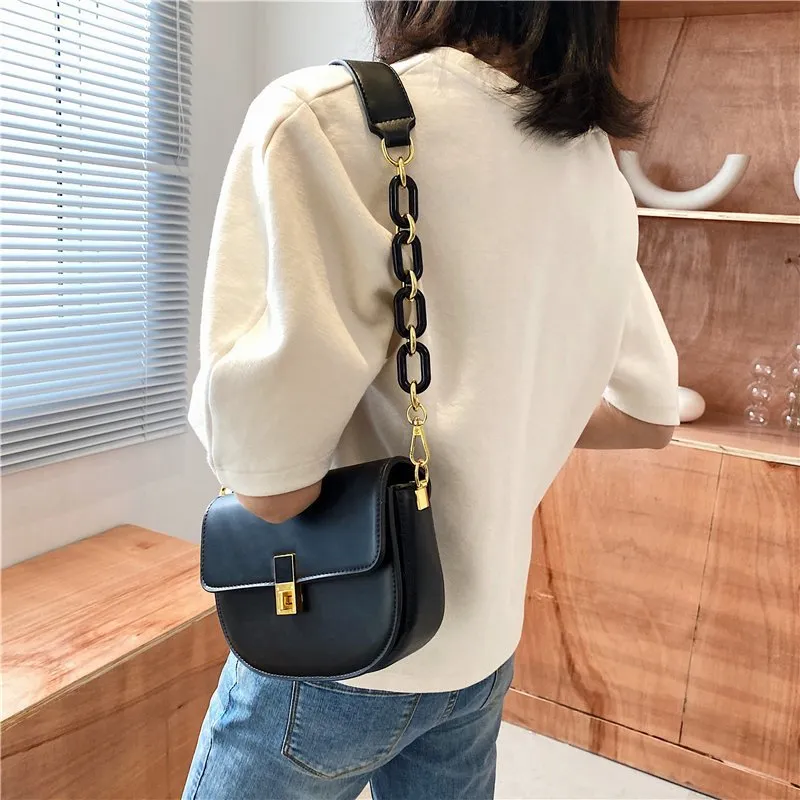 Yalu PU Shoulder Bag, Crossbody Bag Regular Women's Khaki/White/Black/Gray/Yellow/Green-19