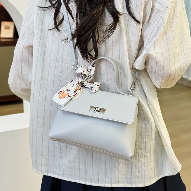 Yalu PU Crossbody One Shoulder Handbag Women's White/Ecru/Black/Gray-19