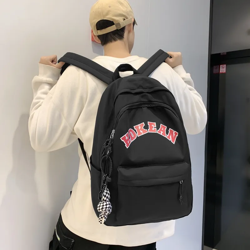 Yalu Nylon Backpack Unisex Klein Blue/White/Black/Red/Light Blue-19