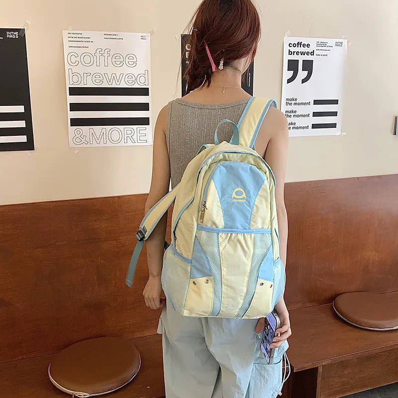 Yalu Nylon Backpack Unisex Multicolor-3