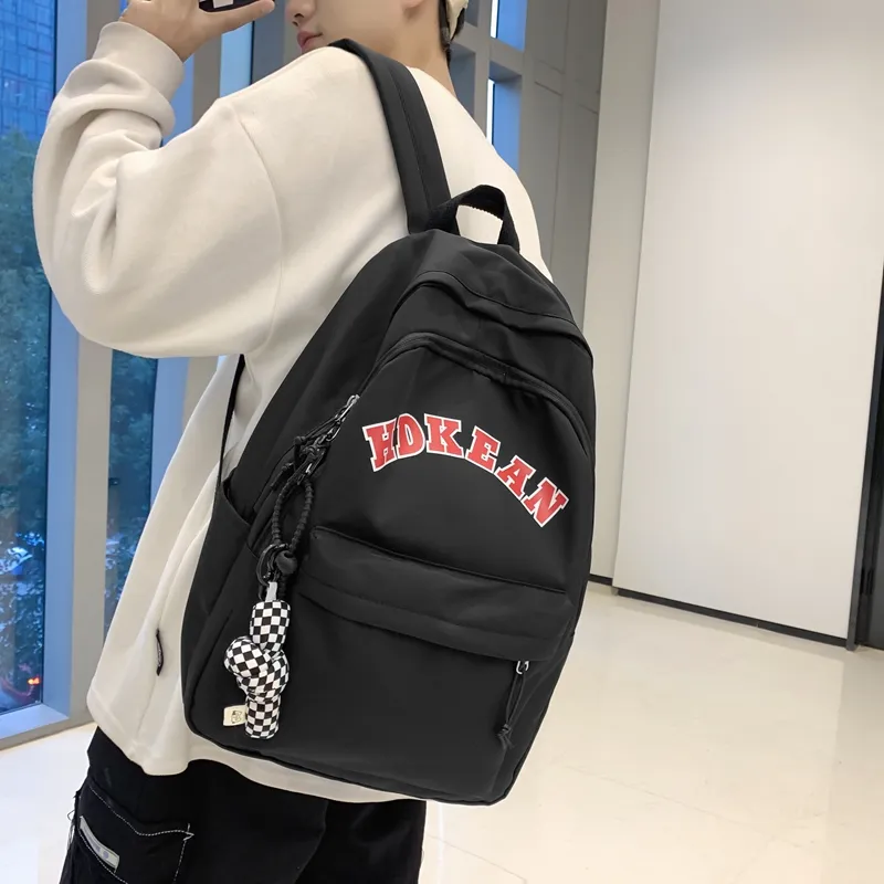 Yalu Nylon Backpack Unisex Klein Blue/White/Black/Red/Light Blue-18