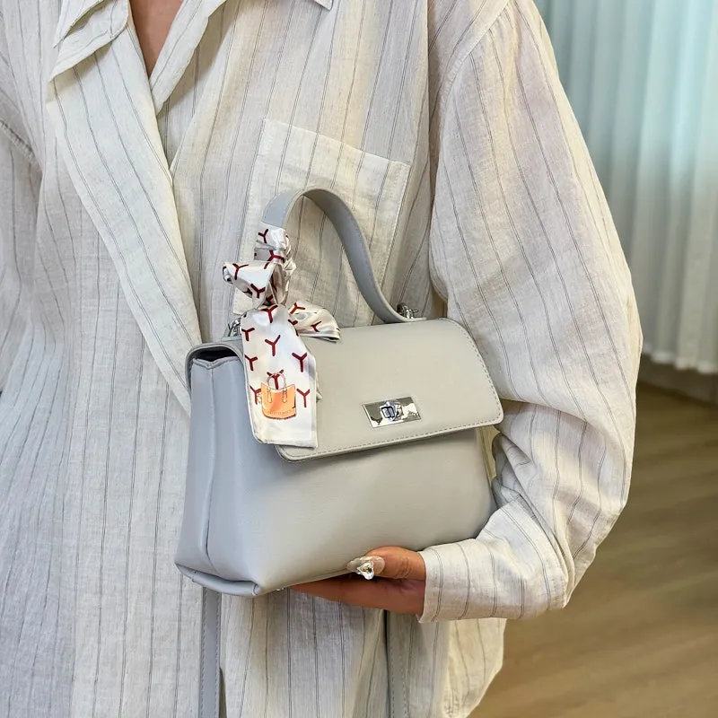 Yalu PU Crossbody One Shoulder Handbag Women's White/Ecru/Black/Gray-16