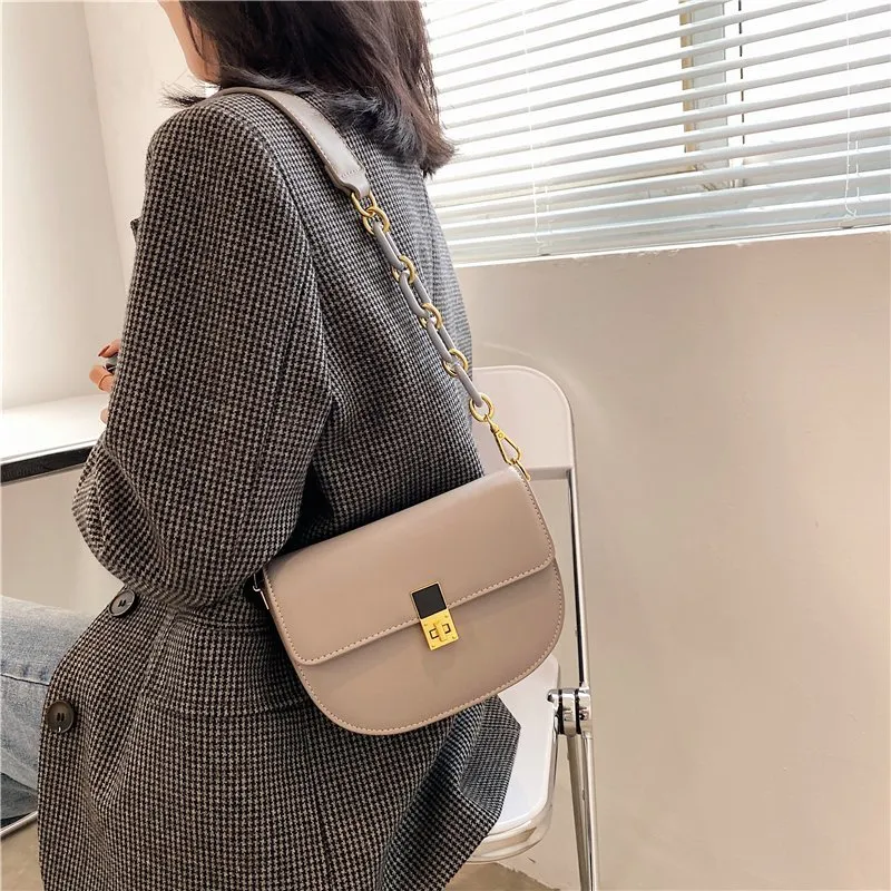 Yalu PU Shoulder Bag, Crossbody Bag Regular Women's Khaki/White/Black/Gray/Yellow/Green-25