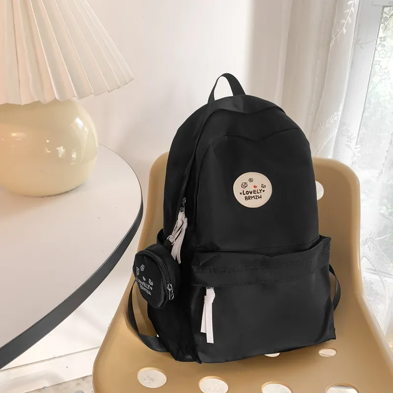 Yalu Nylon Backpack Regular Unisex White/Black/Ginger Yellow/Green/Dark Blue/Red-10