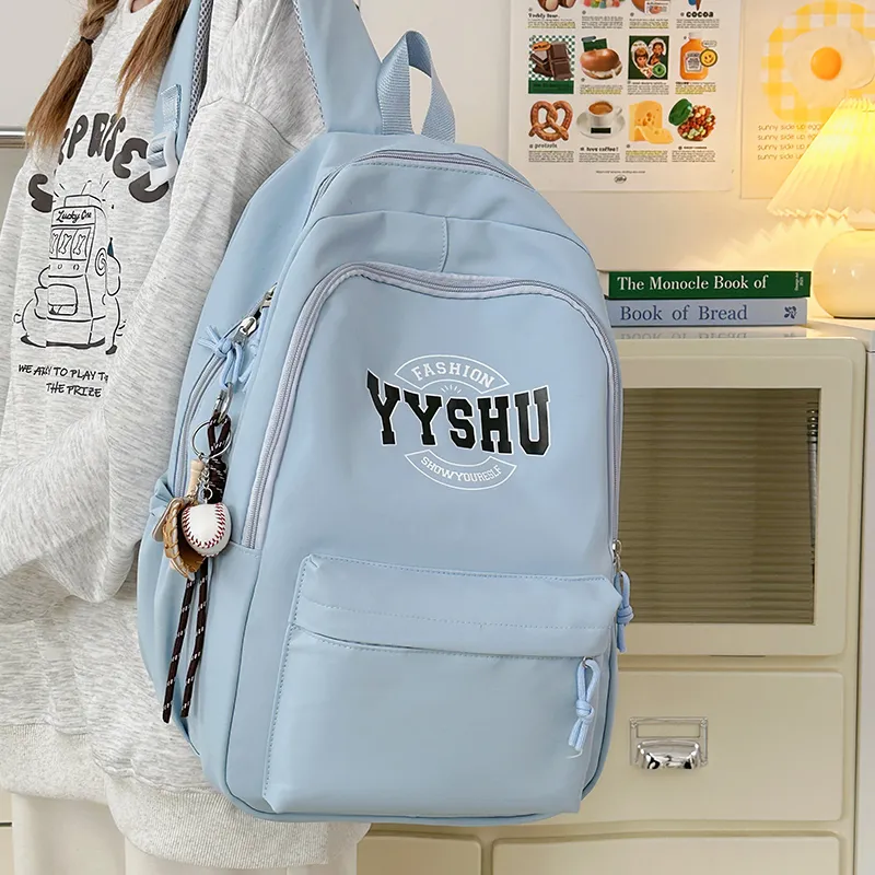 Yalu Pu Backpack Unisex White/Black/Pink/Red/Blue-26