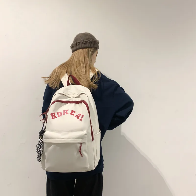 Yalu Nylon Backpack Unisex Klein Blue/White/Black/Red/Light Blue-11