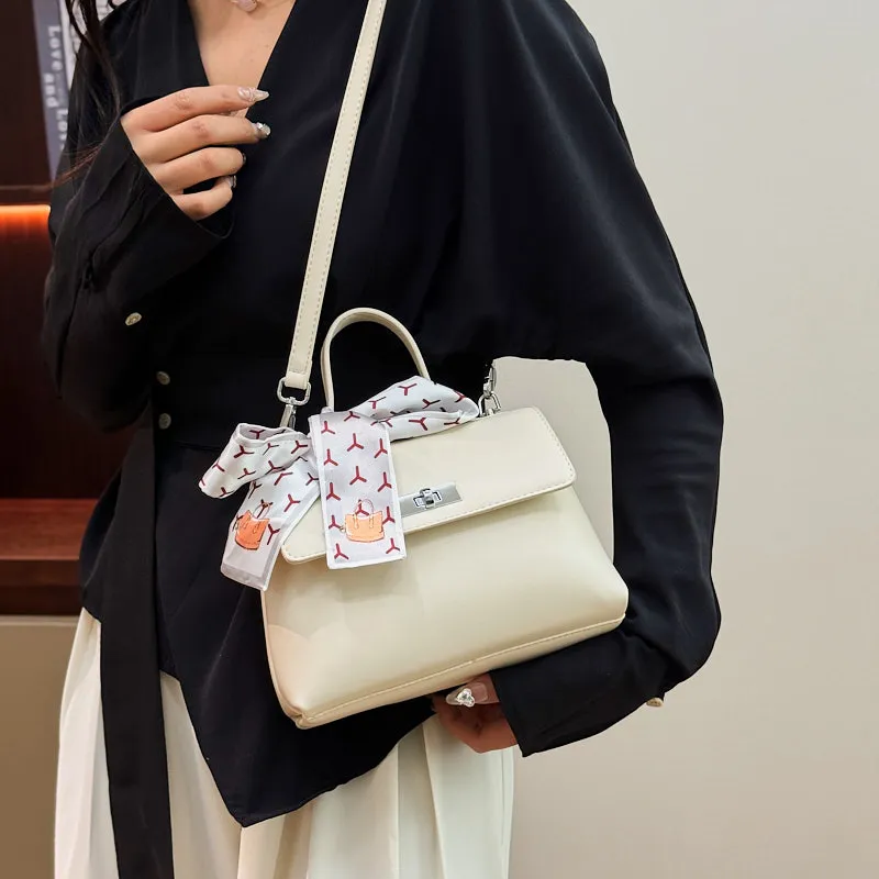 Yalu PU Crossbody One Shoulder Handbag Women's White/Ecru/Black/Gray-13