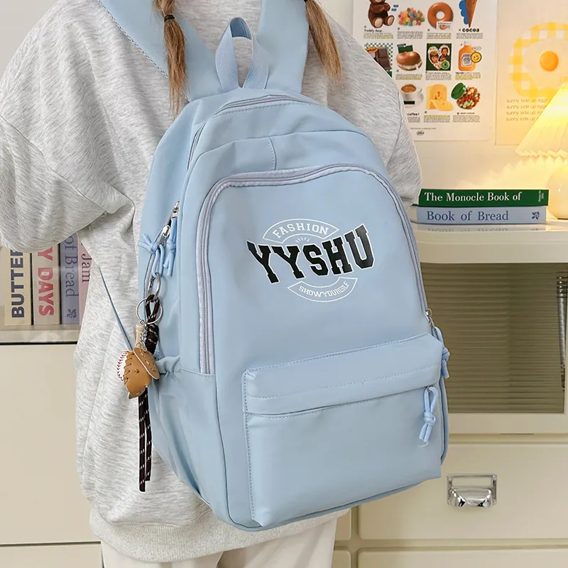 Yalu Pu Backpack Unisex White/Black/Pink/Red/Blue-25