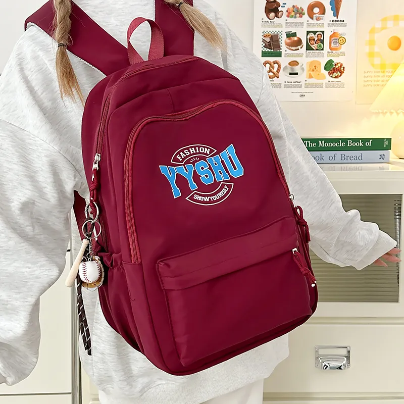 Yalu Pu Backpack Unisex White/Black/Pink/Red/Blue-18