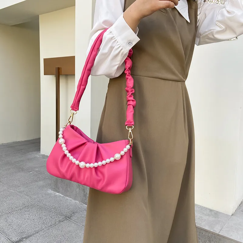 Yalu PU Crossbody Bag Regular Women's White/Ecru/Pink/Green/Black-33