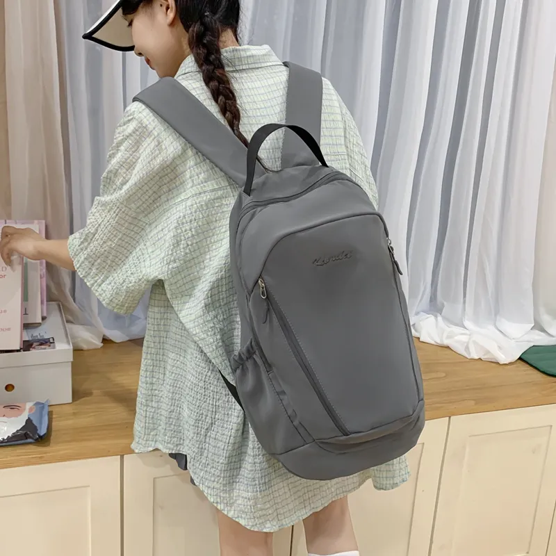 Yalu Nylon Backpack Tubas Unisex Ecru/Gray/Black/Pink/Light Blue-18