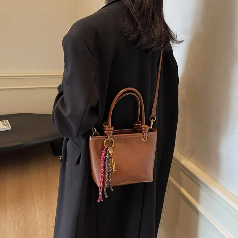Yalu PU Crossbody One Shoulder Handbag Regular Women's Black/Coffee/Brown-5
