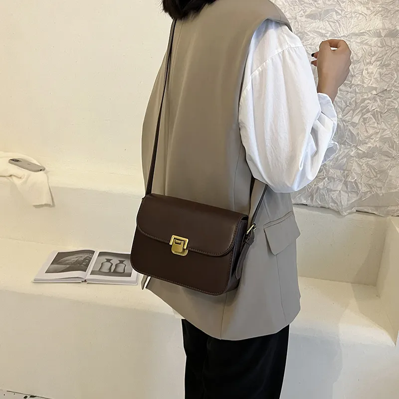 Yalu PU Crossbody Bag, Shoulder Bag Women's Ivory/Black/Khaki/Dark Brown/Coffee-29