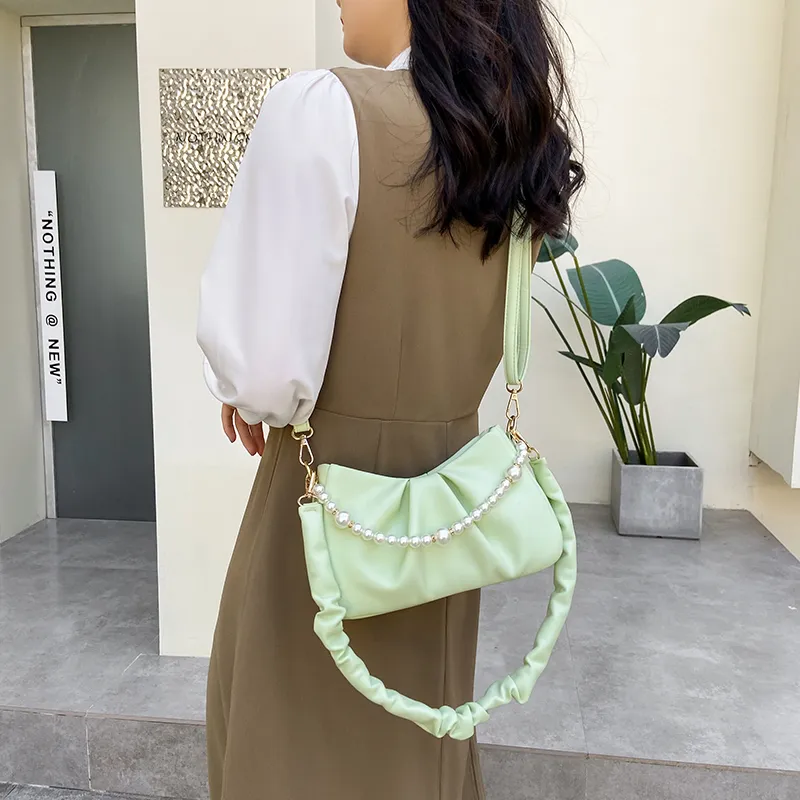 Yalu PU Crossbody Bag Regular Women's White/Ecru/Pink/Green/Black-24