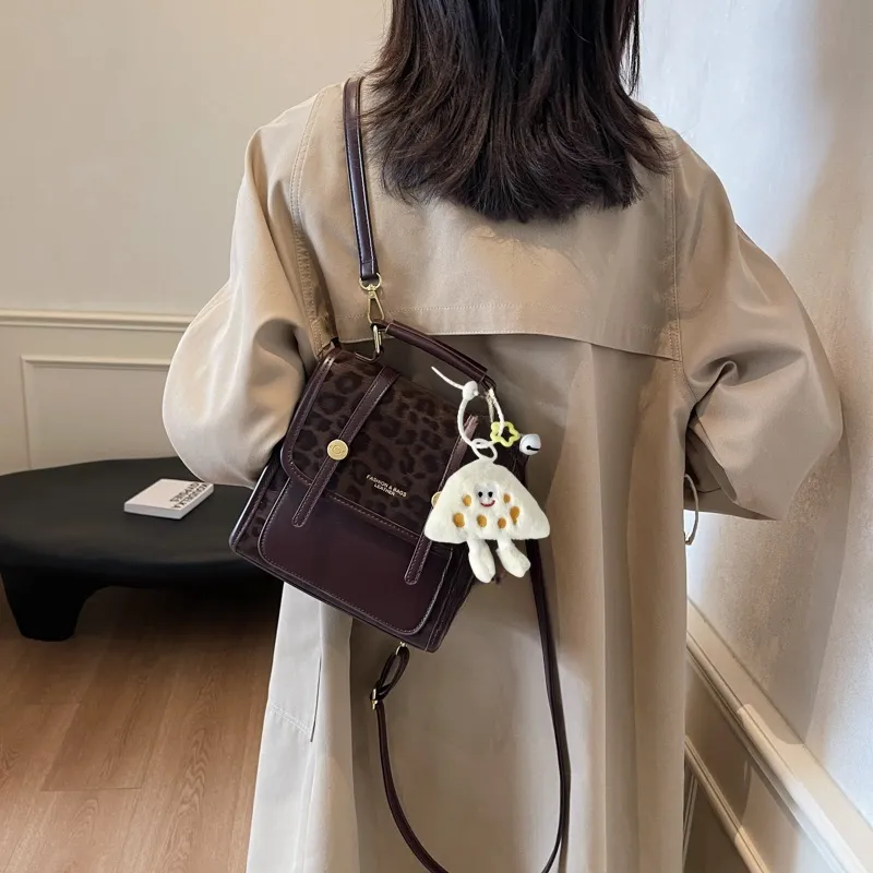 Yalu PU Backpack Women's Light Brown/Dark Brown/Coffee-15