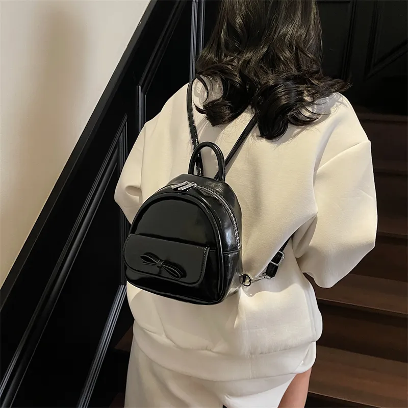 Yalu PU Backpack Women's Ecru/Silver/Black/Light Green/Pink-31