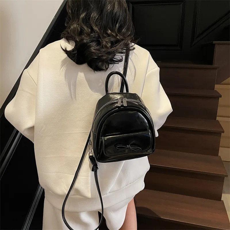 Yalu PU Backpack Women's Ecru/Silver/Black/Light Green/Pink-32