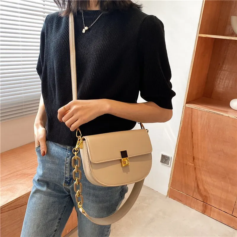 Yalu PU Shoulder Bag, Crossbody Bag Regular Women's Khaki/White/Black/Gray/Yellow/Green-2