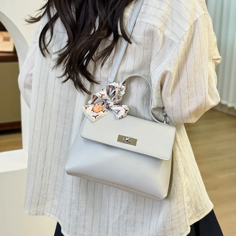 Yalu PU Crossbody One Shoulder Handbag Women's White/Ecru/Black/Gray-20