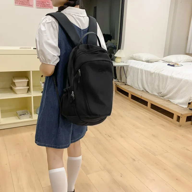 Yalu Nylon Backpack Tubas Unisex Ecru/Gray/Black/Pink/Light Blue-13