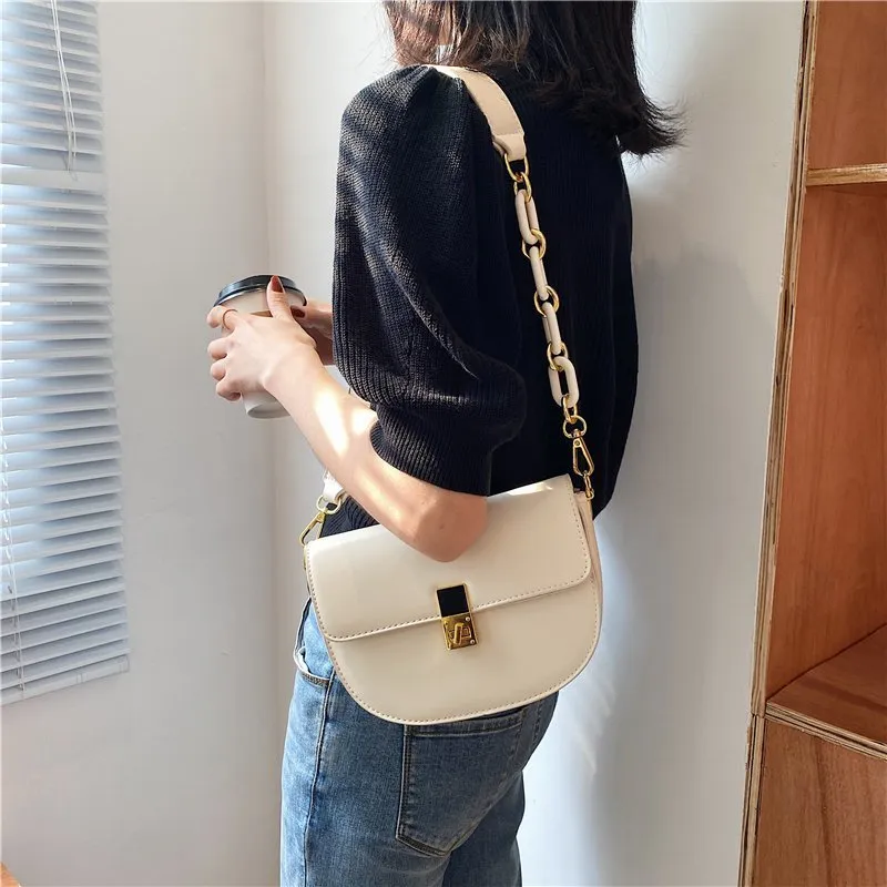 Yalu PU Shoulder Bag, Crossbody Bag Regular Women's Khaki/White/Black/Gray/Yellow/Green-11