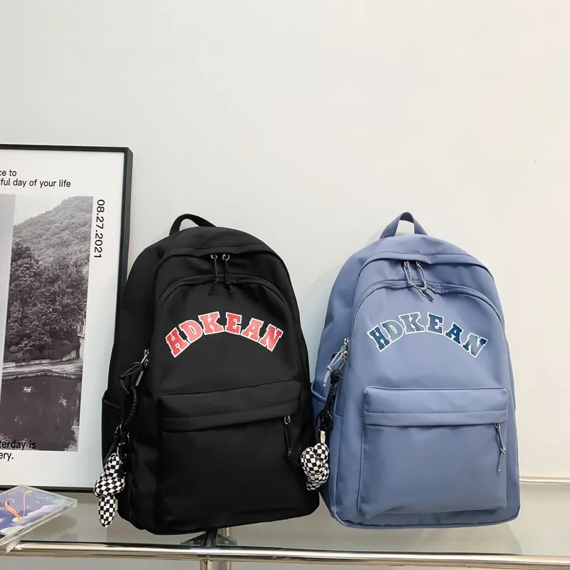 Yalu Nylon Backpack Unisex Klein Blue/White/Black/Red/Light Blue-28