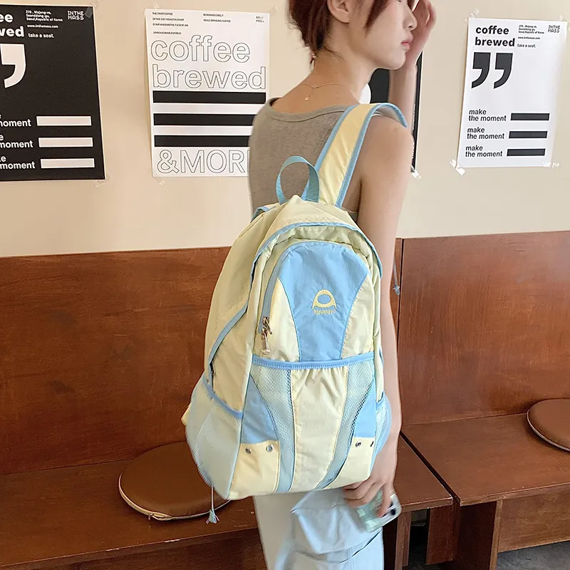 Yalu Nylon Backpack Unisex Multicolor-4