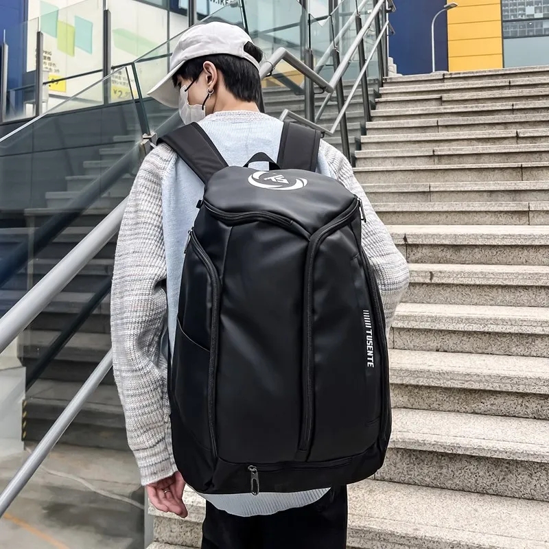 Yalu Nylon Backpack Unisex White/Dark Gray/Black-16