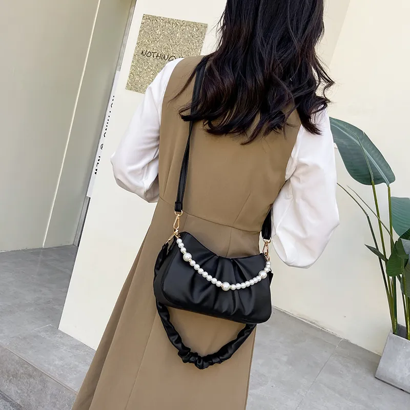 Yalu PU Crossbody Bag Regular Women's White/Ecru/Pink/Green/Black-16