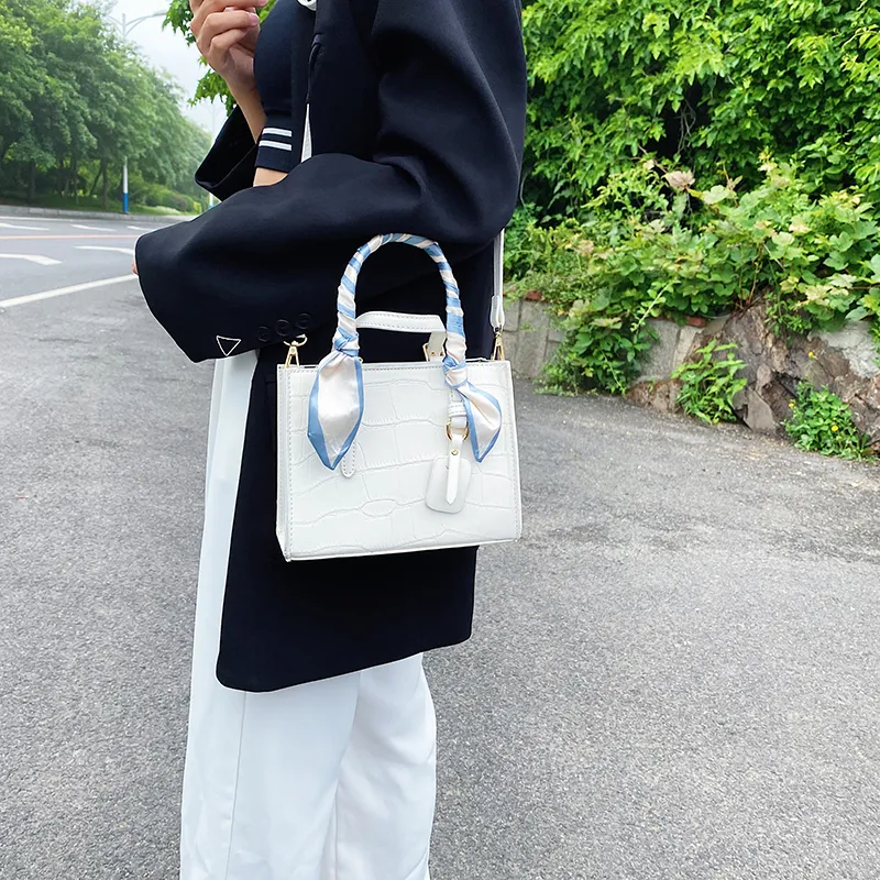 Yalu PU Shoulder Bag, Crossbody Bag, Handbag Regular Women's Black/White-11