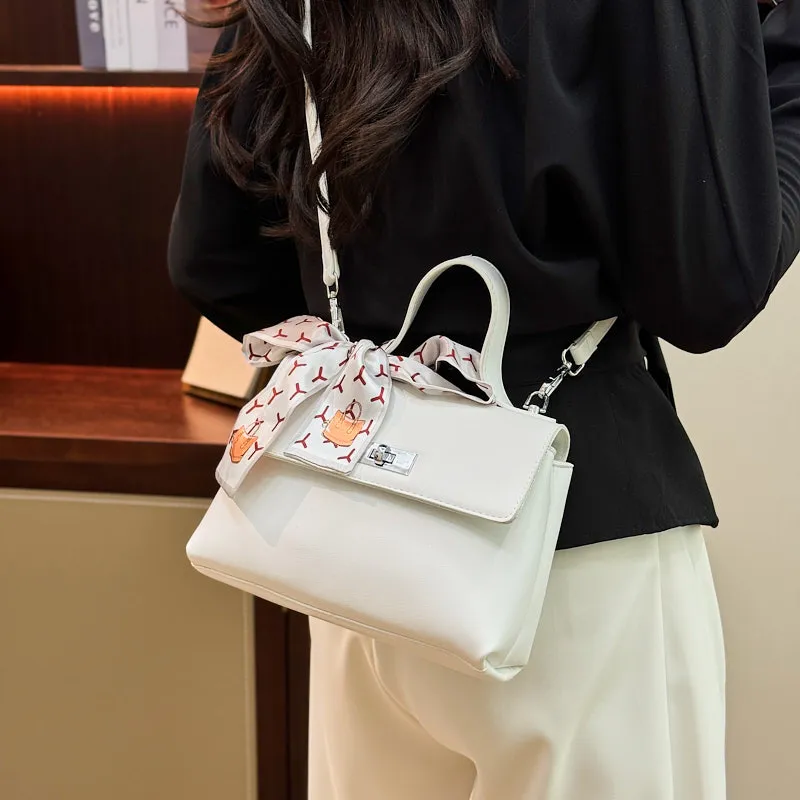 Yalu PU Crossbody One Shoulder Handbag Women's White/Ecru/Black/Gray-4