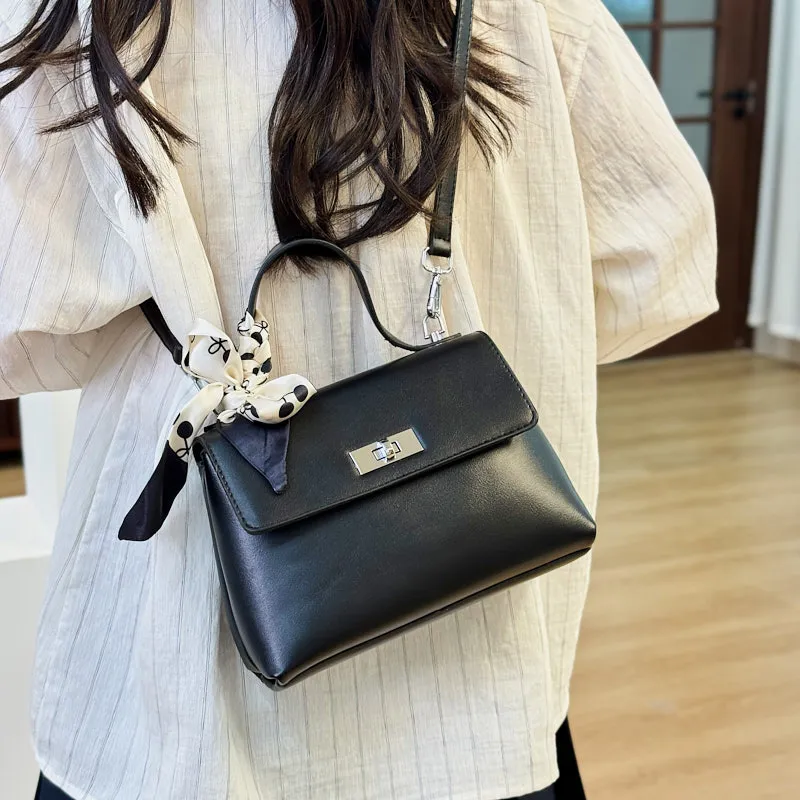 Yalu PU Crossbody One Shoulder Handbag Women's White/Ecru/Black/Gray-25