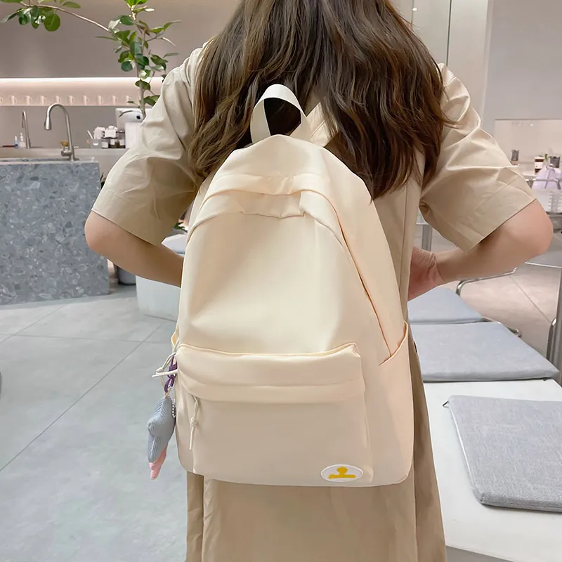 Yalu Nylon Backpack Regular Unisex Light Green/Ecru-9