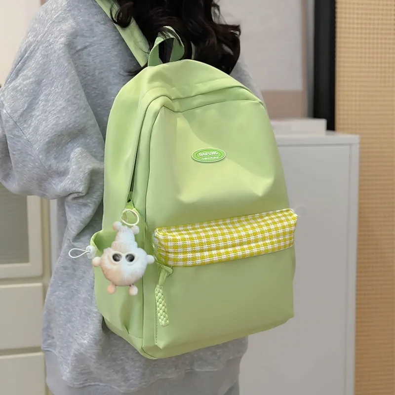 Yalu Nylon Backpack Women's White/Black/Red/Orange/Green-31