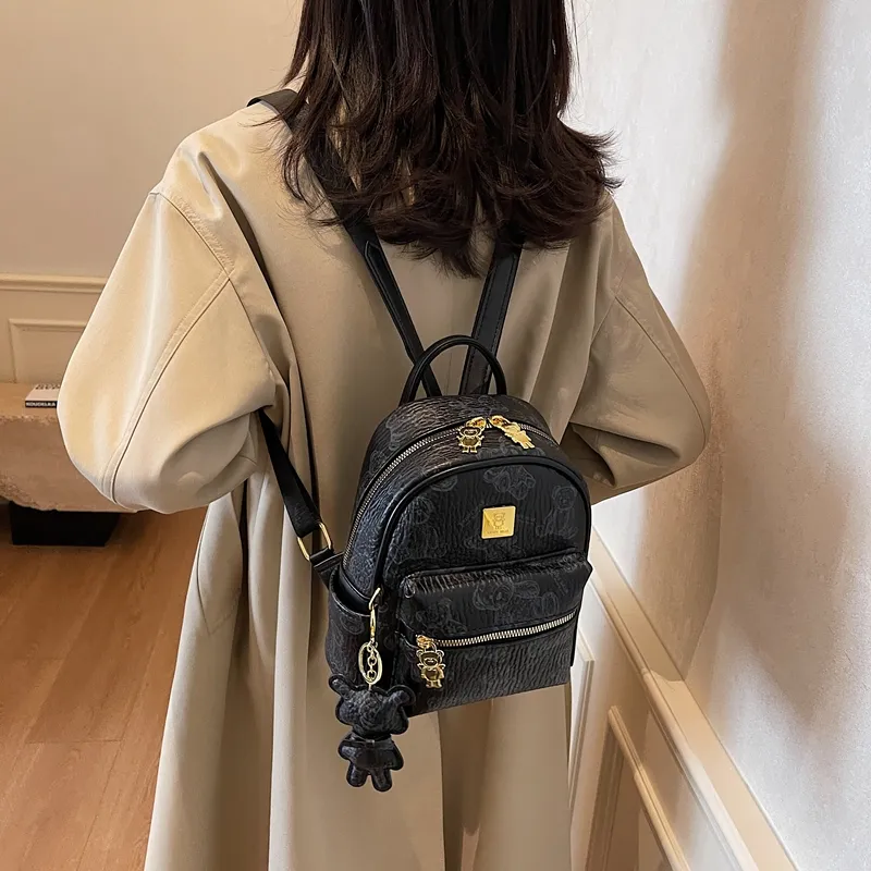 Yalu PU Backpack Women's White/Black/Pink/Brown-12
