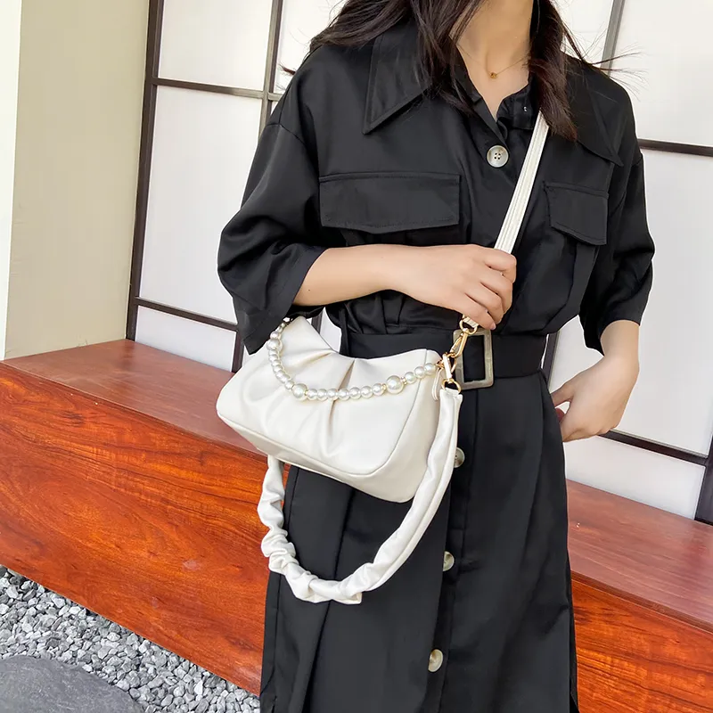 Yalu PU Crossbody Bag Regular Women's White/Ecru/Pink/Green/Black-11