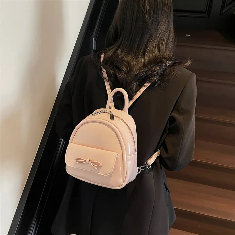 Yalu PU Backpack Women's Ecru/Silver/Black/Light Green/Pink-23