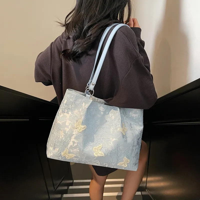 Yalu Oriri Underarm Shoulder Bag Regular Women's Ecru/Blue/Pink-8