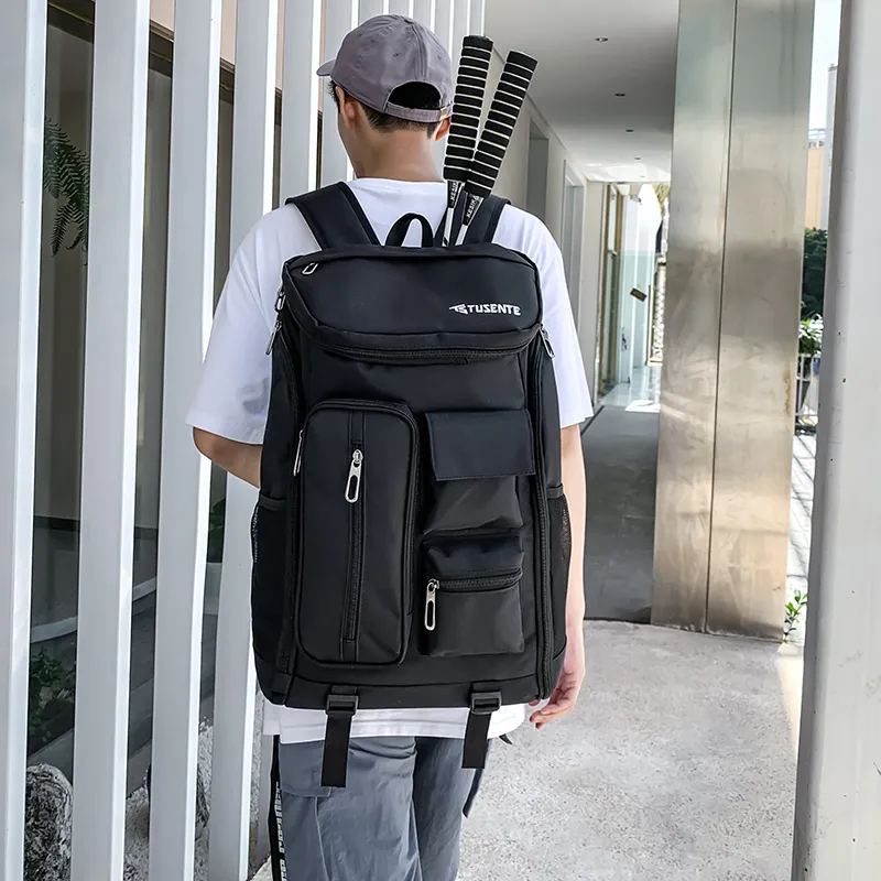 Yalu Nylon Backpack Regular Unisex Light Gray/Dark Gray/Black/Red-12