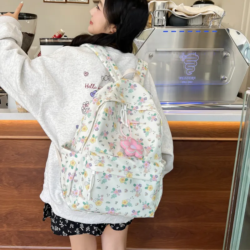 Yalu Nylon Backpack Unisex Multicolor-4