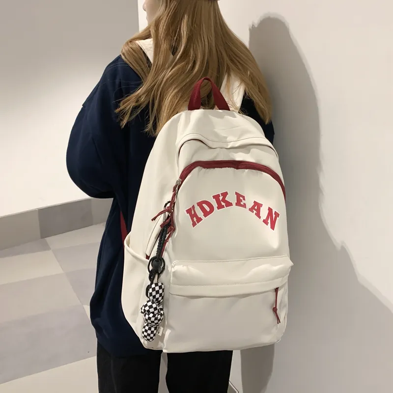 Yalu Nylon Backpack Unisex Klein Blue/White/Black/Red/Light Blue-10
