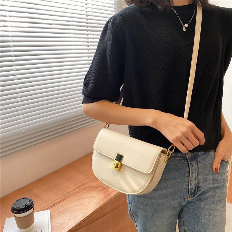 Yalu PU Shoulder Bag, Crossbody Bag Regular Women's Khaki/White/Black/Gray/Yellow/Green-10