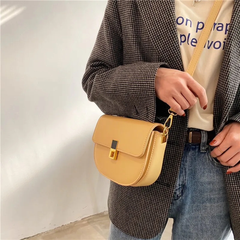 Yalu PU Shoulder Bag, Crossbody Bag Regular Women's Khaki/White/Black/Gray/Yellow/Green-29