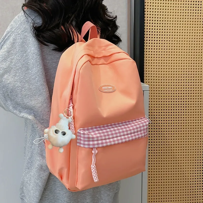 Yalu Nylon Backpack Women's White/Black/Red/Orange/Green-19
