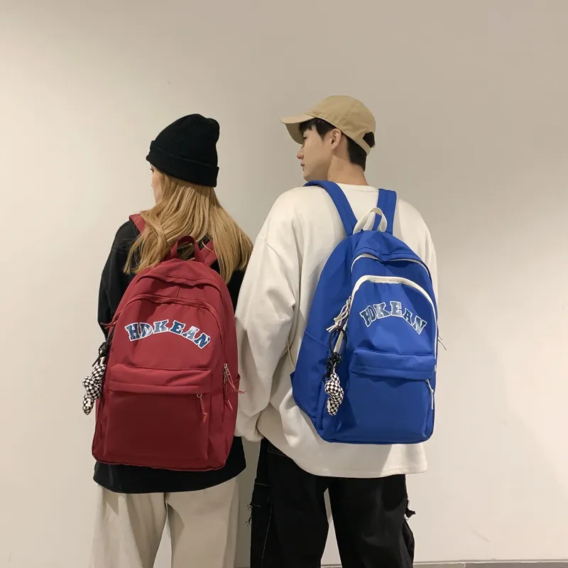 Yalu Nylon Backpack Unisex Klein Blue/White/Black/Red/Light Blue-24