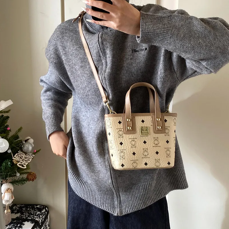 Yalu PU Basket Bag, One Shoulder Handbag Women's Black/Yellow/Beige/Pink-18