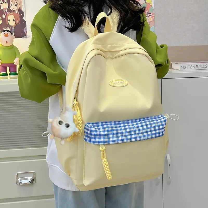 Yalu Nylon Backpack Women's White/Black/Red/Orange/Green-16