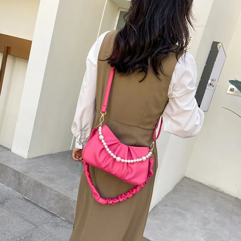 Yalu PU Crossbody Bag Regular Women's White/Ecru/Pink/Green/Black-30