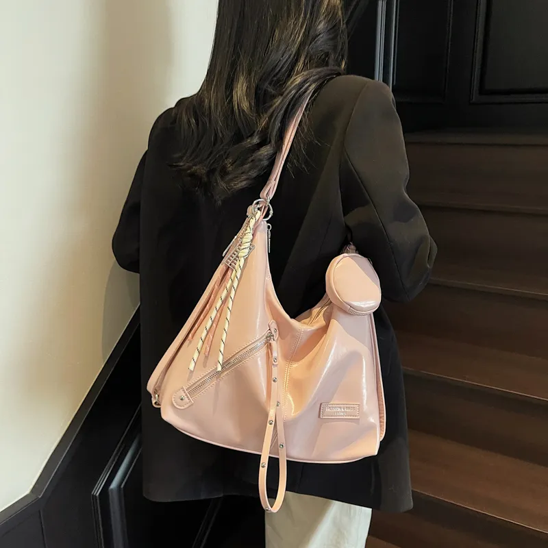 Yalu PU Backpack Women's Ecru/Black/Blue/Pink-23